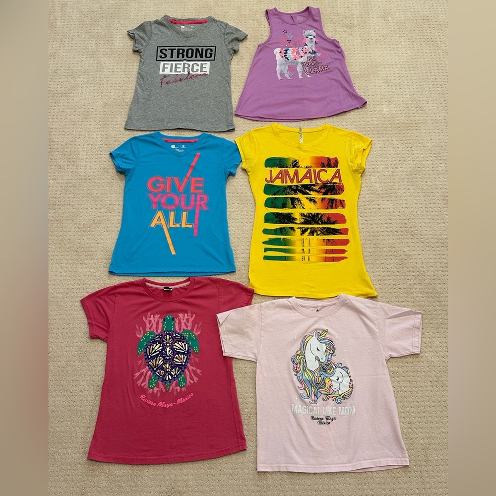 Girls Bundle of 10 shirts (size 10/12/14)